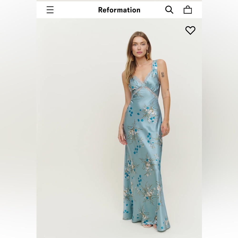 Reformation Chania Silk Dress
Size: S